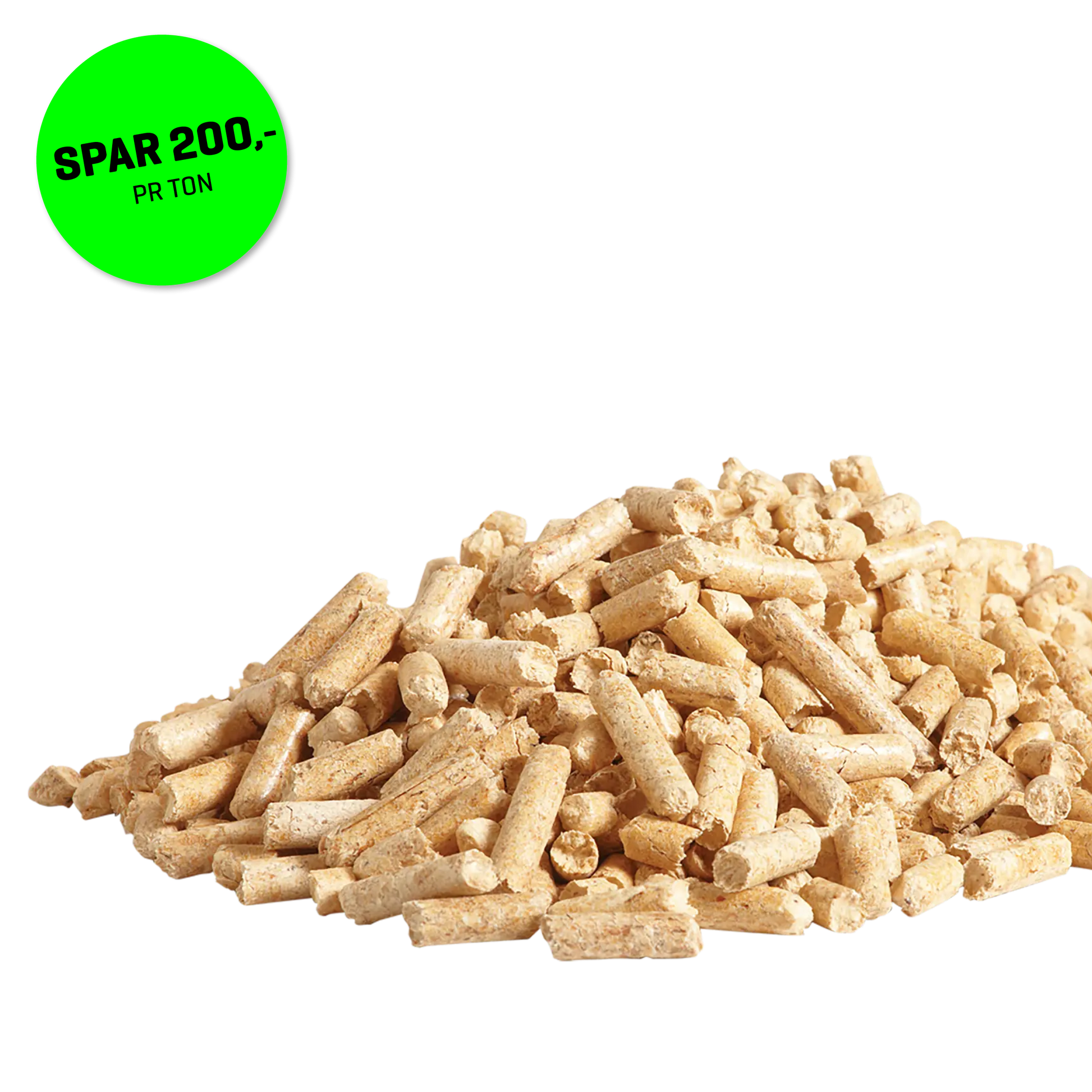 Heatlets Premium træpiller, løse 6 mm · Minimum 5 tons